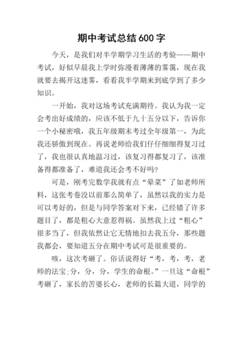 期中考试总结600字.docx