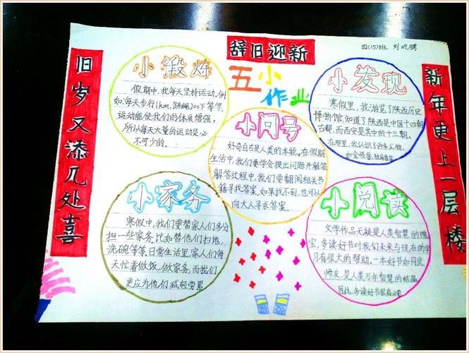 这个寒假,我们这样过——平桥区第一小学寒假"五小"作业假期小报优秀