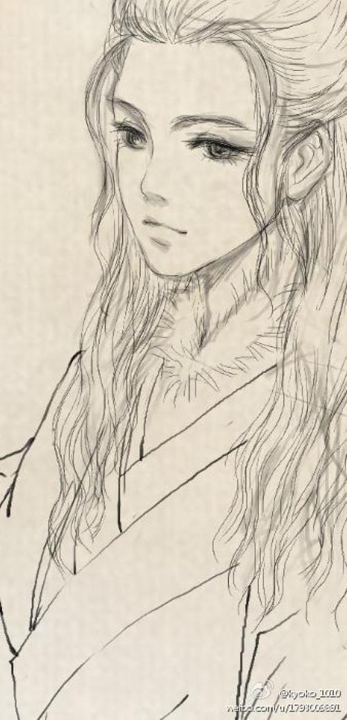 一生一世一双人古风图素描图彩铅女生森系森系唯美