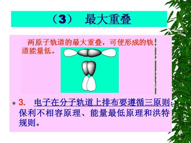 电子在分子轨道上排布要遵循三原则: 保利不相容原理,能量最低原理和