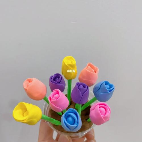 超轻黏土 粘土手工制作花朵玫瑰花郁金香_粘土_手工制作_玫瑰花_超轻