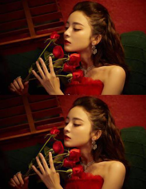 古力娜扎穿抹胸纱裙太撩人明艳娇俏尽显神秘优雅有韵味