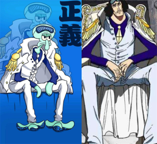 海绵宝宝乱入海贼王成"海绵王",海绵宝宝版黄猿,白
