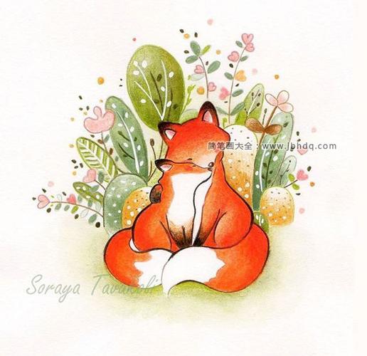 小狐狸插画图片