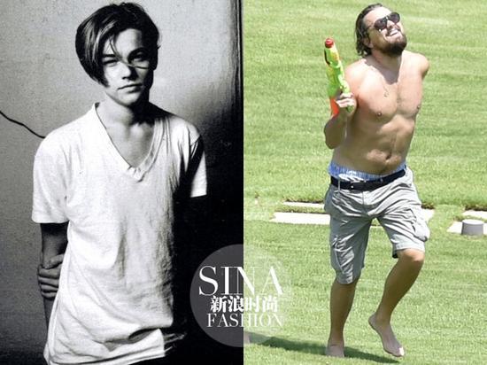 小李子的今昔对比图