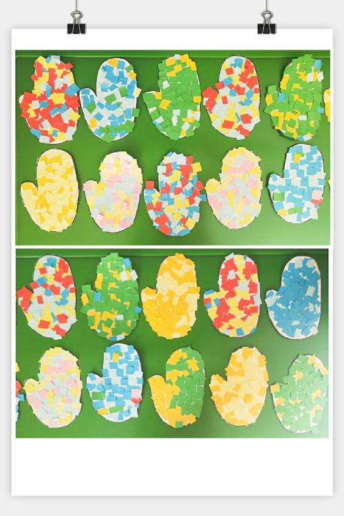 育苗幼儿园中班手工活动——多彩的手套