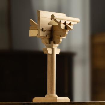 晚峰书屋唐风南禅寺柱头斗拱积木文创礼品榫卯结构古建筑模型工艺品送