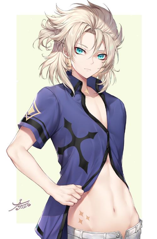 原神##授权转载# 嘶哈嘶哈,众男神的腹肌也太吸睛啦  【p:ナサニエル