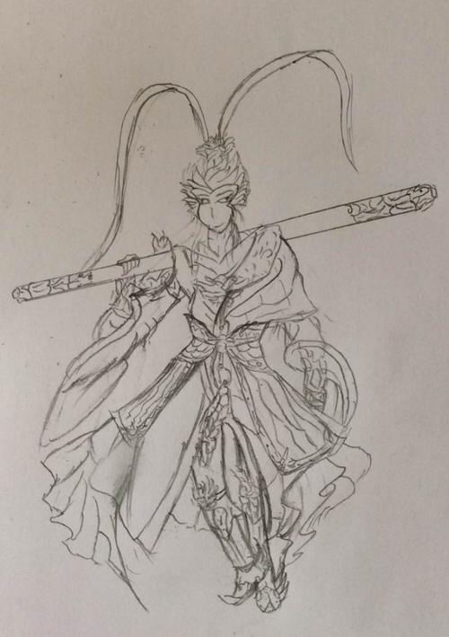 《动漫形象孙悟空》一一五年级美术作业展