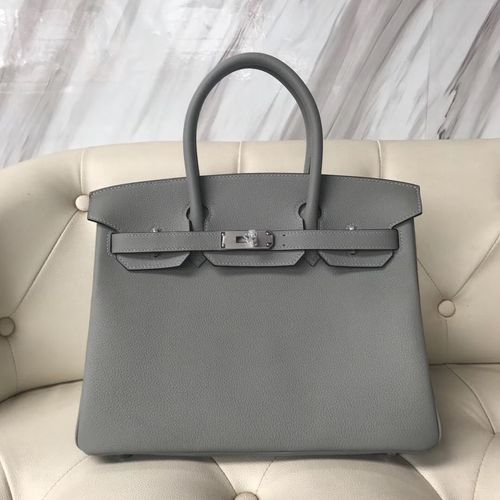 爱马仕拼色铂金包拉丝银扣 hermes birkin bag 25 epsom掌纹牛皮 4z