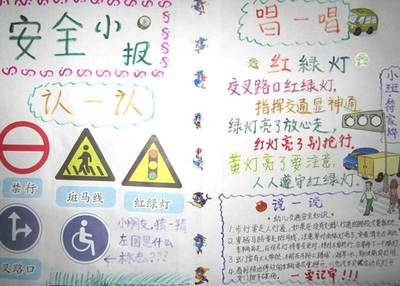 安全在我身边58手抄报 安全在身边手抄报