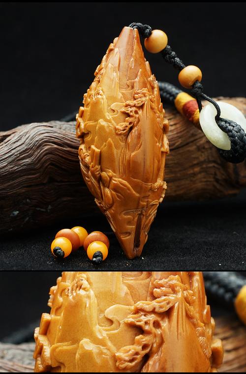 yanganghediao/颜刚核雕 老油核雕刻松林夜读单粒 文玩老油核单核单籽