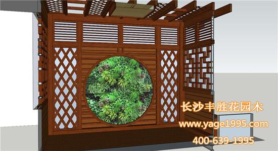 丰胜花园木 防腐木阳光房 花园设计效果图 防腐木木屋 雅格园艺