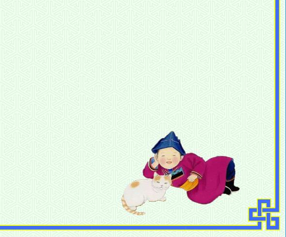 阿木古楞设计的蒙古元素ppt背景2