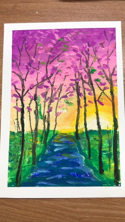 油画棒画风景画