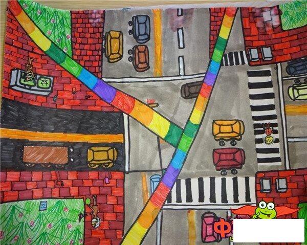 交通安全儿童画怎么画,交通安全主题儿童画