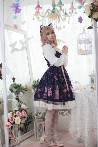 lolita火烈鸟甜美洛丽塔洋装少女梦幻jsk吊带日常公主