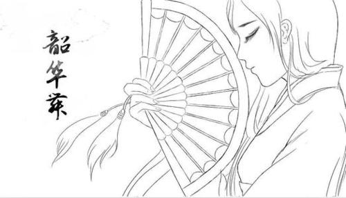 古风舞蹈动作简笔画