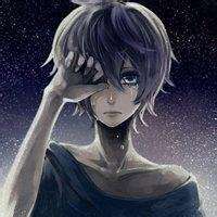 动漫虐心哭着笑头像