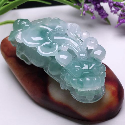 缅甸天然翡翠a货冰种招财红黄翡霸王貔貅开光吊坠玉石挂件男女款