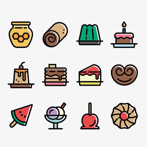 手帐手绘食物矢量元素