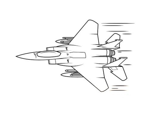 歼10战斗机简笔画步骤 (第1页)