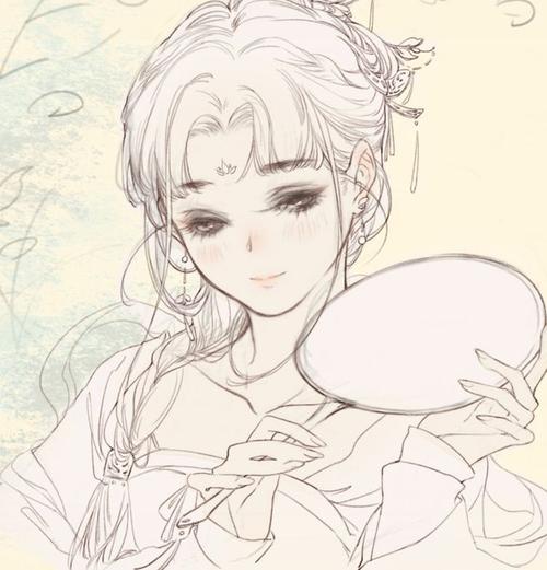 古风素描动漫图片女生头像图片