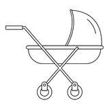 现代婴儿车简笔画