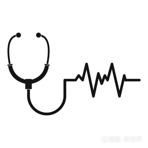 听诊器图标, 简约风格