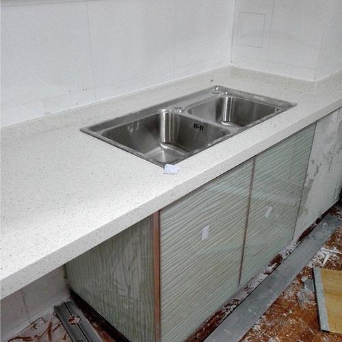 吧台飘窗台洗手台抗污石英石定做 厨房橱柜台面 石英石台面定制