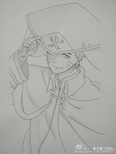 漩涡鸣人全身简笔画 第1页