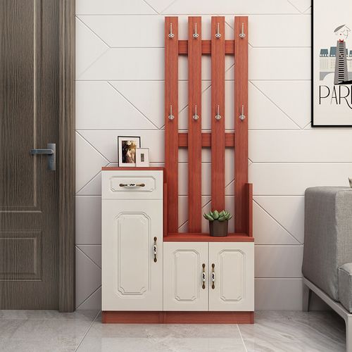 衣架玄关门厅落地式衣帽架实木衣帽柜鞋柜