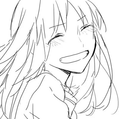 铅笔画动漫人物情侣头像