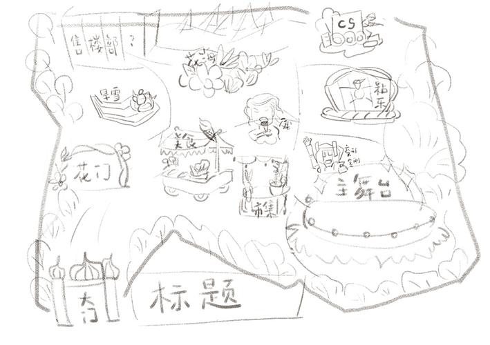 世界来疯-绿地游乐场手绘地图