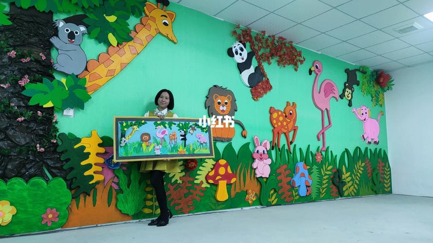 幼儿园大型墙壁制作《森林里》_森林_幼儿园_环创_手工制作_绘画_教育
