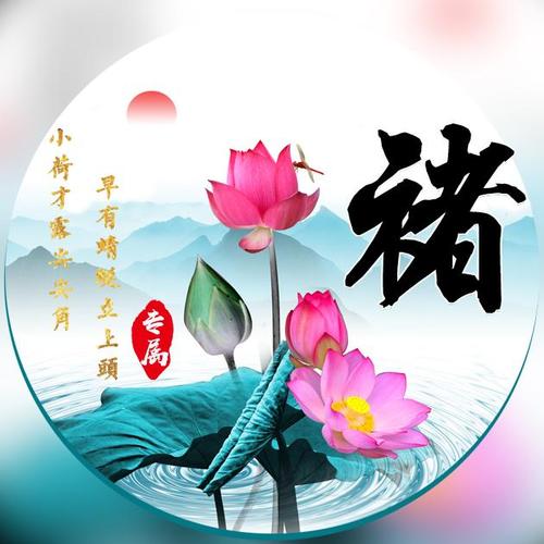 喜欢莲花的朋友有福啦!42张荷花微信头像,写有你要的