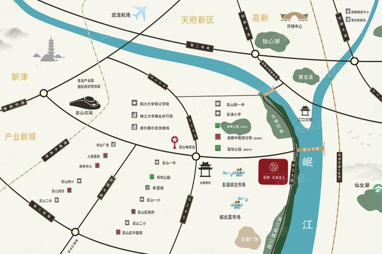 首创天府滨江交通图