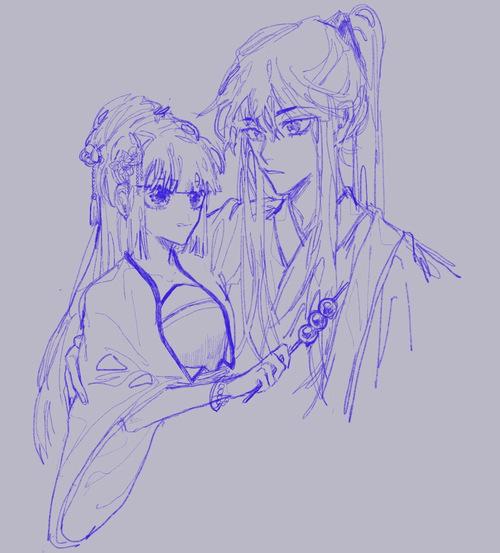 通灵妃古代简笔画