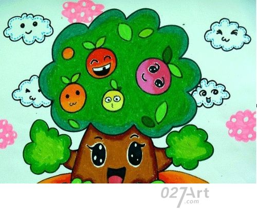 蜡笔画我的心爱之物蜡笔画蜡笔画