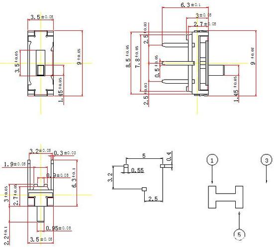 三脚立式拨动开关mss12d17 小拨动开关