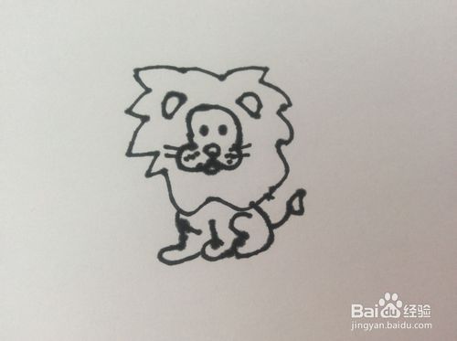 狮子的儿童画怎么画呢?