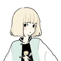 小清新短发女生手绘动漫头像