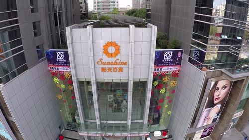 青岛阳光百货航拍原始素材