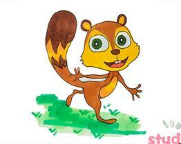 卡通动漫简笔画 熊熊乐园小蹦蹦简笔画熊出没蹦蹦的涂色画和简笔画