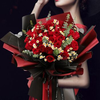 工匠头【真花】七夕情人节全国鲜花速递同城生日玫瑰礼物混搭花束配送