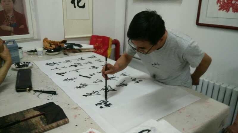 长武县书法家协会老师前来彬州市融诚书画长廊进行书画学习交流活动