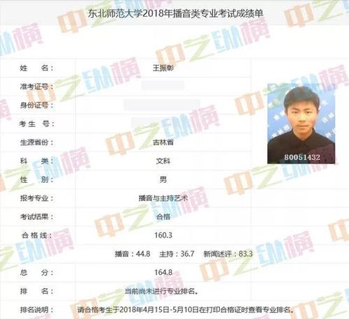 播音主持艺考最牛过关成绩发布