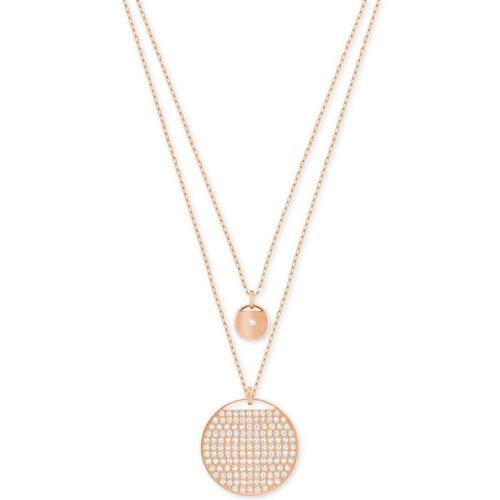 swarovski项链价格,swarovski项链多少钱 swarovski施华洛世奇 ginger 女士玫瑰金色调圆盘吊坠项链 层叠设计
