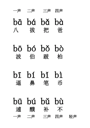 拼音拼读ba--a小体字(带汉字).doc