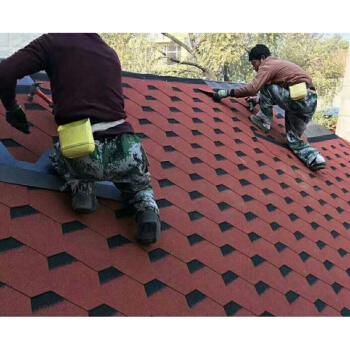 包邮菱形马赛克沥青瓦片油毡瓦屋面瓦阳光房别墅瓦屋顶防水隔热德高瓦